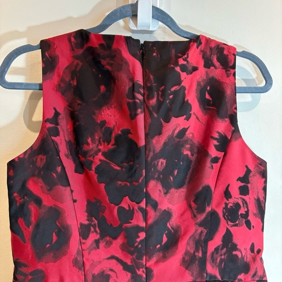 TALBOTS SZ 4 Fitted Pleated Bodice Gathered Skirt Rose Pattern Lined Dress NEW - Picture 11 of 13